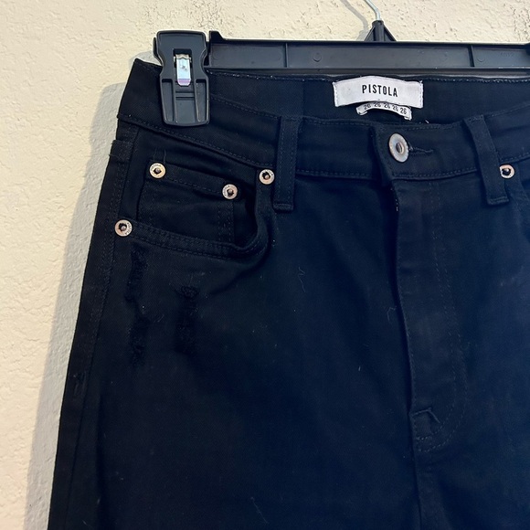 Pistola Aline High Rise Skinny in Black Magic Women’s Sz 26 Cotton Stretch denim - Picture 4 of 8